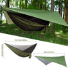 Hammock with Mosquito Net, 114X54 Inch Outdoor Camping Hammocks with Large Tarp for Waterproof Lightweight Camping Hammock Tent 440 LBS Load Capacity for Hiking Picnic Courtyard