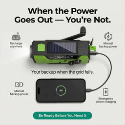 StormSafe Pro™ Wind-Up Survival Radio & Power Bank